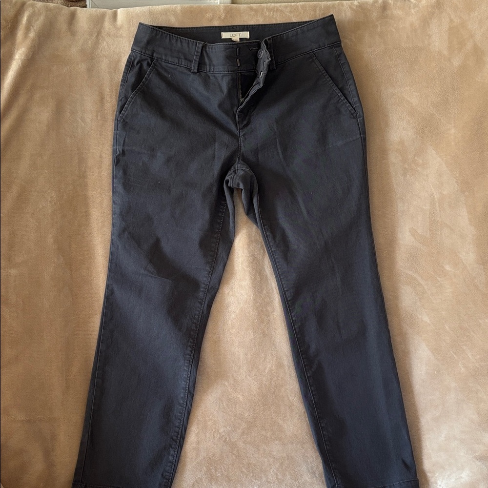LOFT women's Dark Gray Chinos. Sz 8P